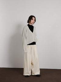 【Et】Knit Easy Wide Pants