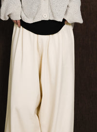 【Et】Knit Easy Wide Pants