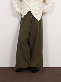 【Et】Knit Easy Wide Pants