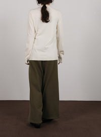 【Et】Knit Easy Wide Pants