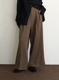 【Et】Two-tuck Wide Pants
