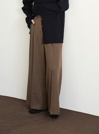 【Et】Two-tuck Wide Pants