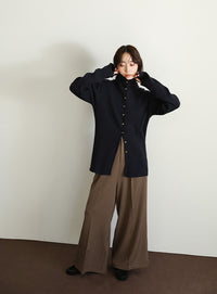【Et】Two-tuck Wide Pants