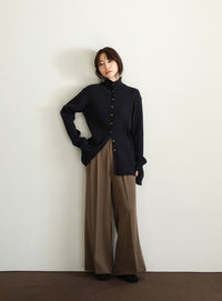 【Et】Two-tuck Wide Pants