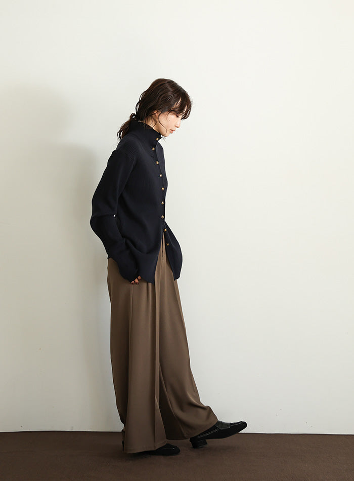 【Et】Two-tuck Wide Pants