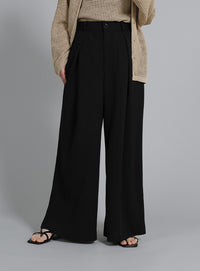 【Et】Tuck Wide Relaxed Pants