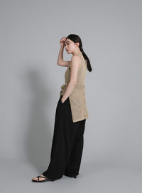 【Et】Tuck Wide Relaxed Pants
