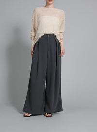 【Et】Tuck Wide Relaxed Pants