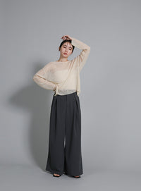 【Et】Tuck Wide Relaxed Pants