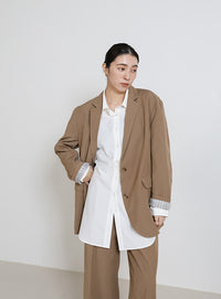 センタープレスワイドストレートスラックス