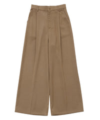 センタープレスワイドストレートスラックス