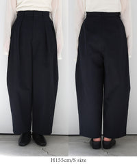 コットンブレンドカーブワイドパンツ【by SON】