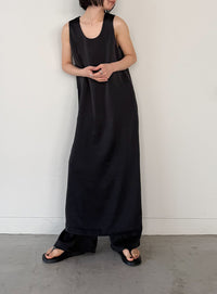 ストレートイージーサテンタックパンツ【セットアップ対応】【by SON】