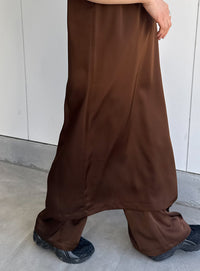 ストレートイージーサテンタックパンツ【セットアップ対応】【by SON】