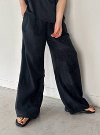 フラワーエンブロイダリーシアーワイドパンツ【セットアップ対応】【by SON】