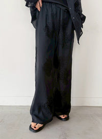 フラワーエンブロイダリーシアーワイドパンツ【セットアップ対応】【by SON】