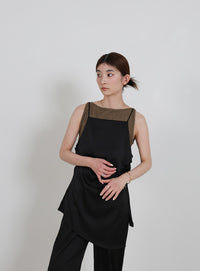 ストレートイージーサテンパンツ【セットアップ対応】