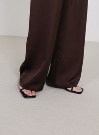 ストレートイージーサテンパンツ【セットアップ対応】