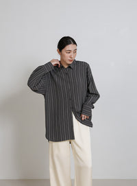 ストレートイージーサテンパンツ【セットアップ対応】