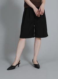 【Et】Two-Tuck Half Pants