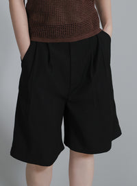【Et】Two-Tuck Half Pants