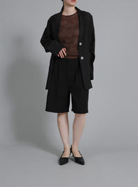 【Et】Two-Tuck Half Pants