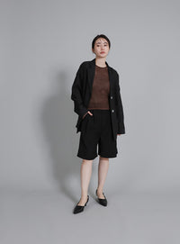 【Et】Two-Tuck Half Pants