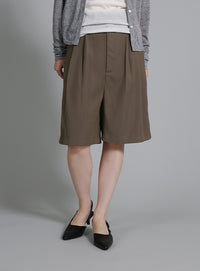 【Et】Two-Tuck Half Pants