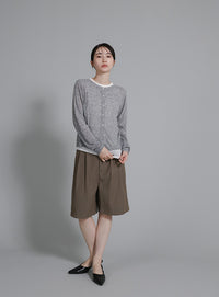 【Et】Two-Tuck Half Pants