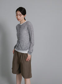 【Et】Two-Tuck Half Pants