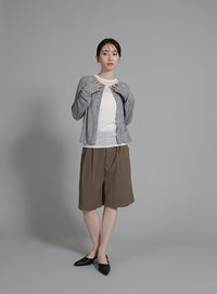 【Et】Two-Tuck Half Pants