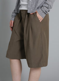 【Et】Two-Tuck Half Pants
