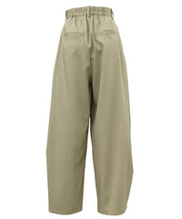 【Et】Linen-Like Barrel Pants