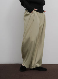 【Et】Linen-Like Barrel Pants