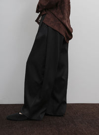 【Et】Linen-Like Barrel Pants