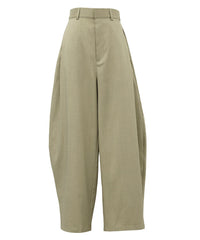 【Et】Linen-Like Barrel Pants