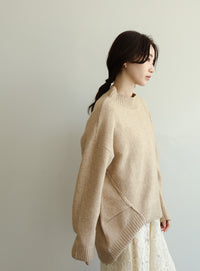 【Et】Petit High Neck Cocoon Silhouette Knit