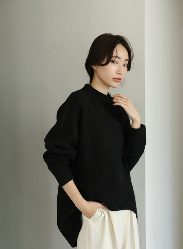 【Et】Petit High Neck Cocoon Silhouette Knit