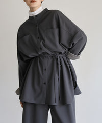 【Et】Cut-out Georgette Blouse Pants Set