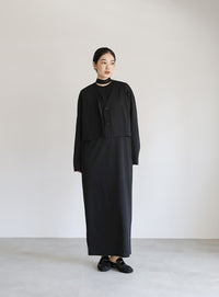 【Et】カットジョーゼットワンピースジャケットセットアップ