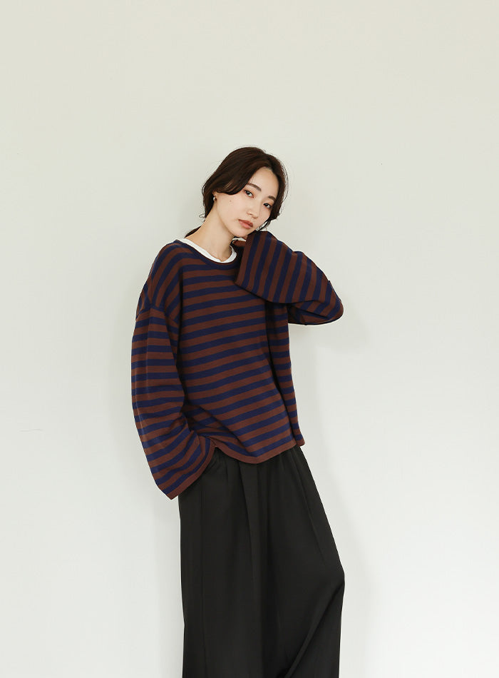 【Et】Two-tuck Wide Pants