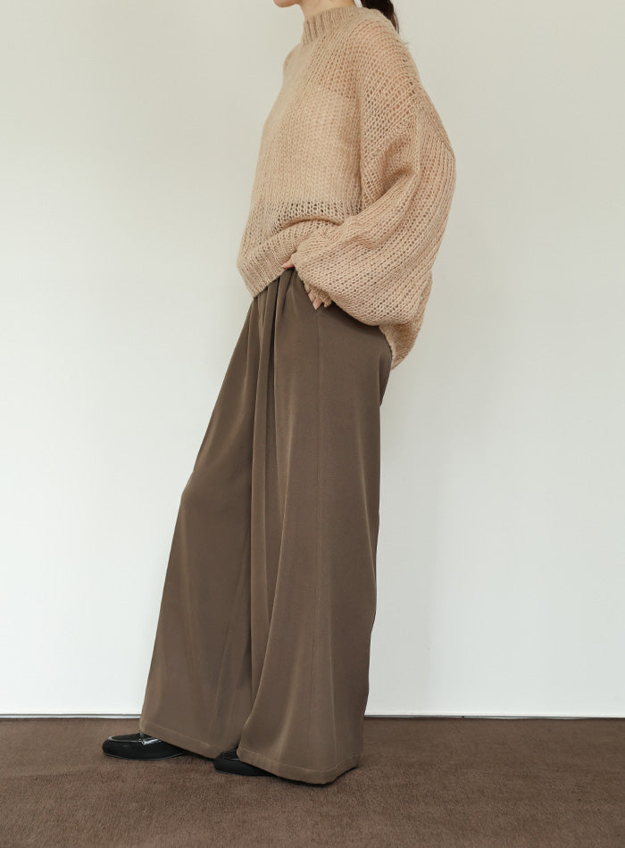 【Et】Two-tuck Wide Pants