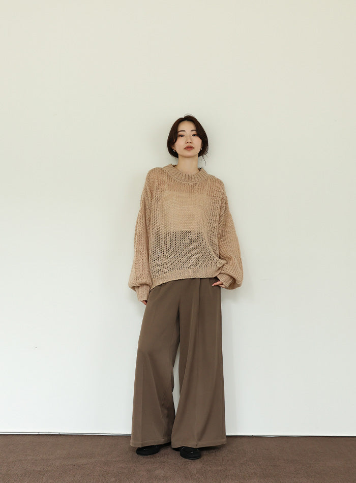 【Et】Two-tuck Wide Pants