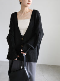 スリーブリンキングVネックカーディガン【by SON】