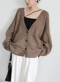 スリーブリンキングVネックカーディガン【by SON】