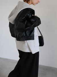 フーディーニットカーディガン