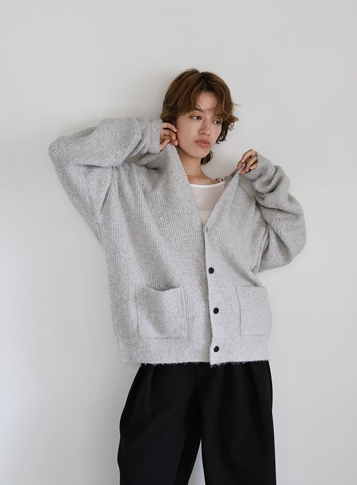 フーディーニットカーディガン