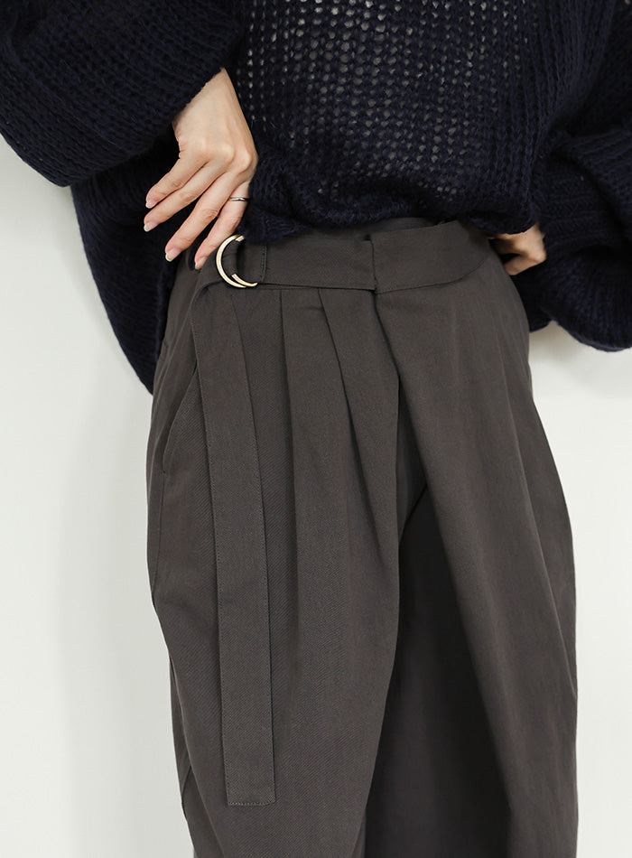 【Et】Wrap-Belt Chino Pants