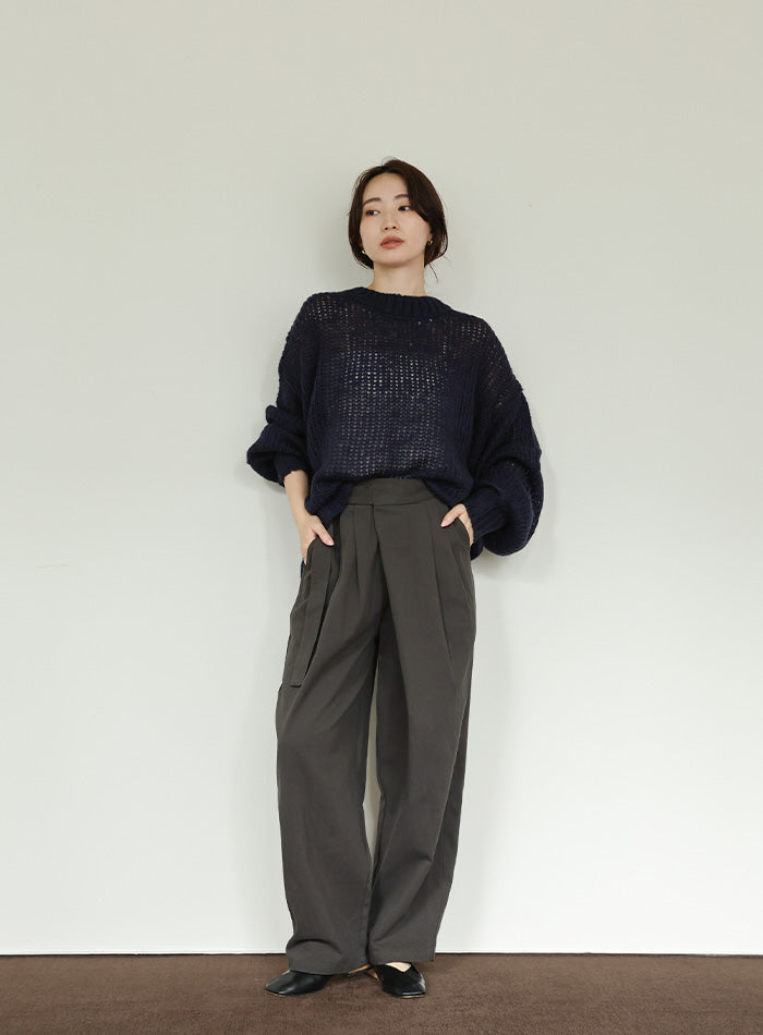 【Et】Wrap-Belt Chino Pants