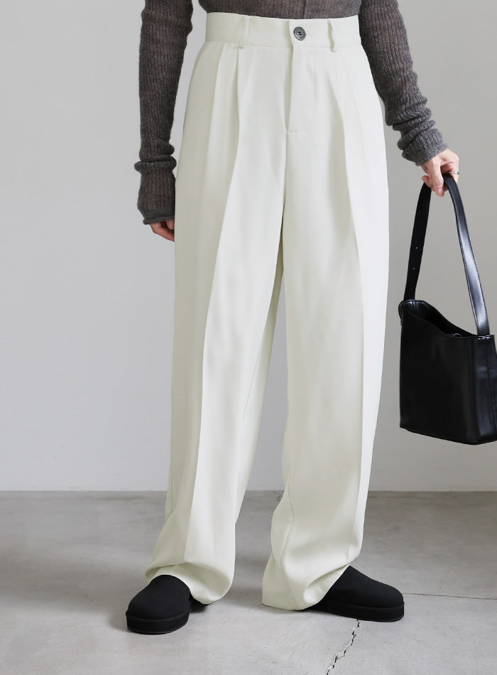 ハイプレス　カジュアル　M　ロングパンツ 丈長め / ハイウエストセンタープレススラックス – SELECT MOCA